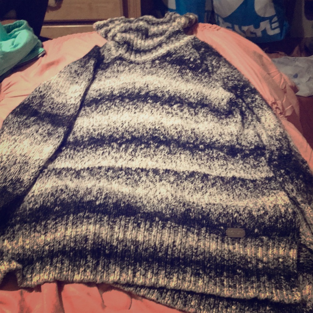 A Black and white sweater